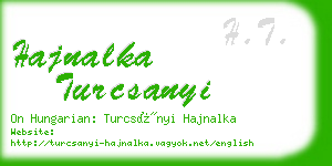 hajnalka turcsanyi business card